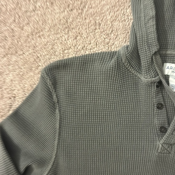 Arizona Jean Co. Gray Hooded Shirt | Heavyweight Cotton | Size Medium - Picture 5 of 12